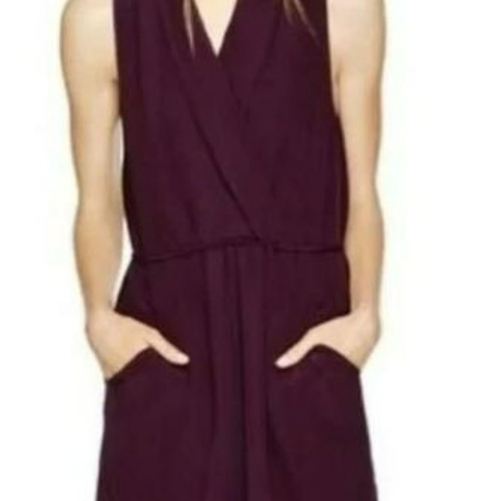 Wilfred Aritzia Sabine Silk Dress - Burgundy Purple XS